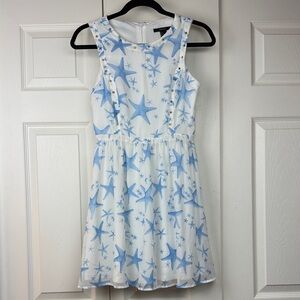 Forever 21 White and Blue Starfish Kids Dress
